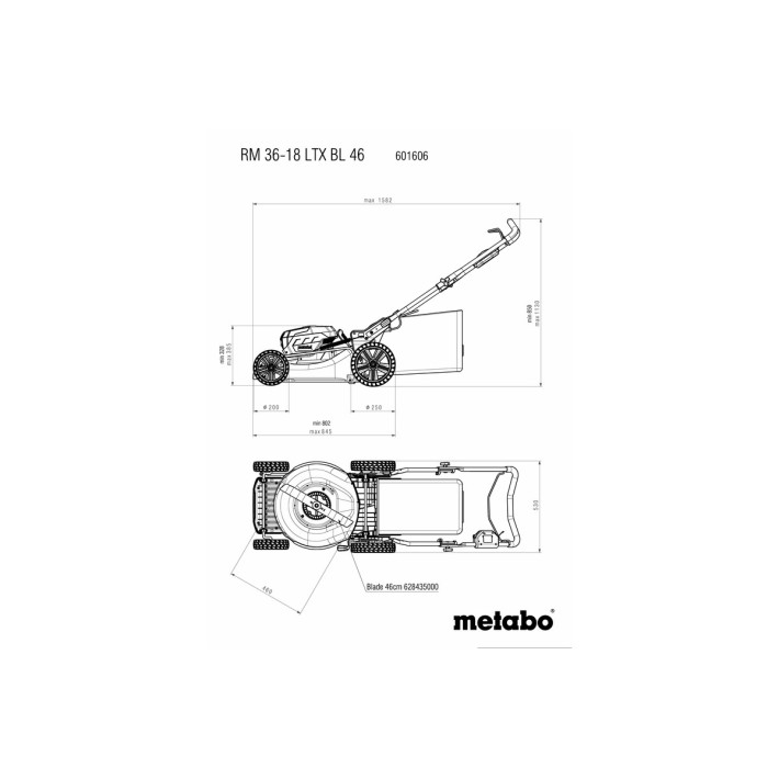 Акумуляторна газонокосарка RM 36-18 LTX BL 46 (601606850)