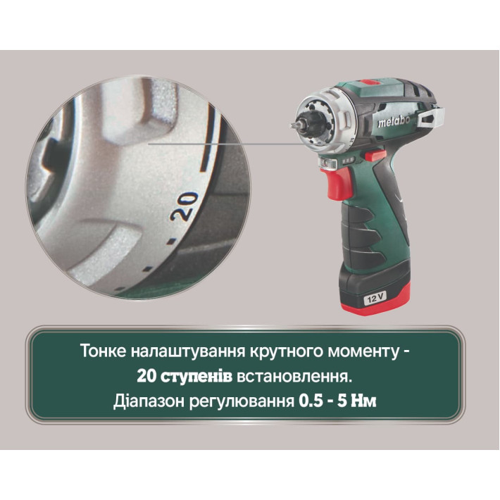 Акумуляторний дриль-шуруповерт PowerMaxx BS Basic + 2 АКБ,зарядний пристрій і сумка для інструменту (600079550)