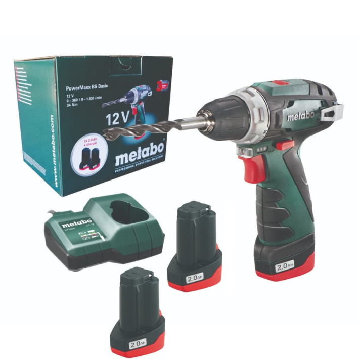 Акумуляторний дриль-шуруповерт PowerMaxx BS Basic + 3 АКБ,зарядний пристрій (600079524)