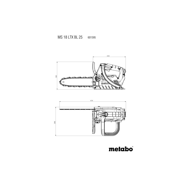 Акумуляторна ланцюгова пила MS 18 LTX BL 25 (601595900)