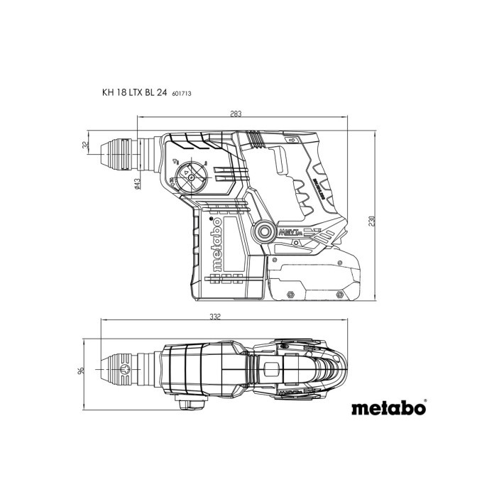 Акумуляторний перфоратор KH 18 LTX BL 24 (601713850)
