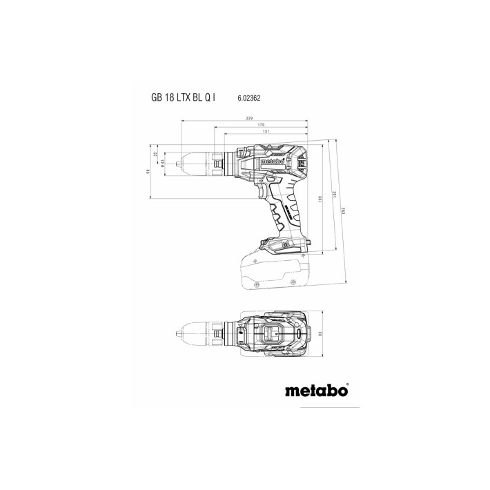 Акумуляторний різьбонарізчик GB 18 LTX BL Q I + 2 АКБ,зарядний пристрій і MetaBOX (602362500)