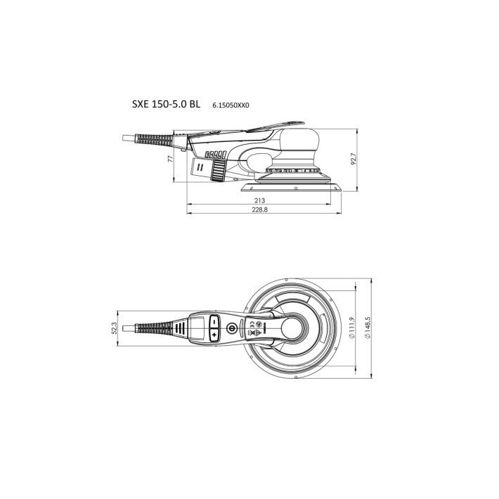 Эксцентриковая шлифмашина SXE 150-5.0 BL (картонная коробка) (615050000)