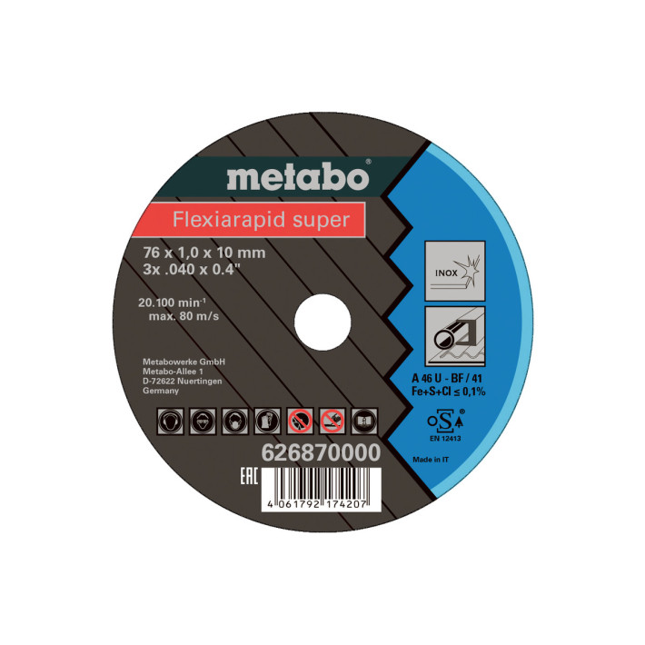 5 Flexiarapid Super 76x1,0x10,0 мм Inox, TF 41 (626870000)
