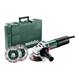 Кутова шліфувальна машина (Болгарка) WEQ 1400-125 Set з двома алмазними дисками + пластиковий кофр (600347510) 