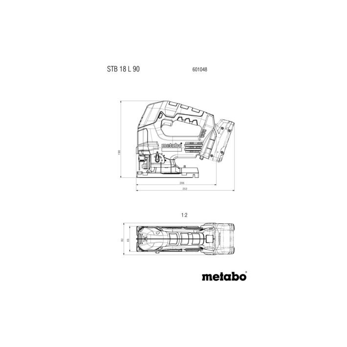 Аккумуляторный лобзик 18V; metaBOX 145 L STB 18 L 90 (601048840)