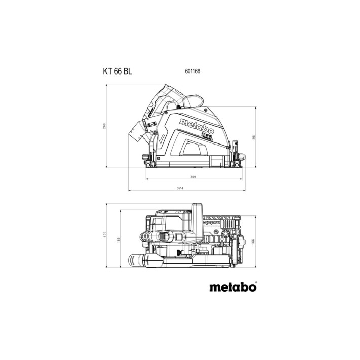 Погружная циркулярная пилка metaBOX 340 KT 66 BL (601166500)