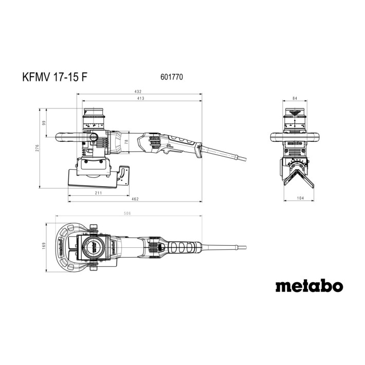 Фрезер для обробки металевих крайок metaBOX 185 XL KFMV 17-15 F (601770500)