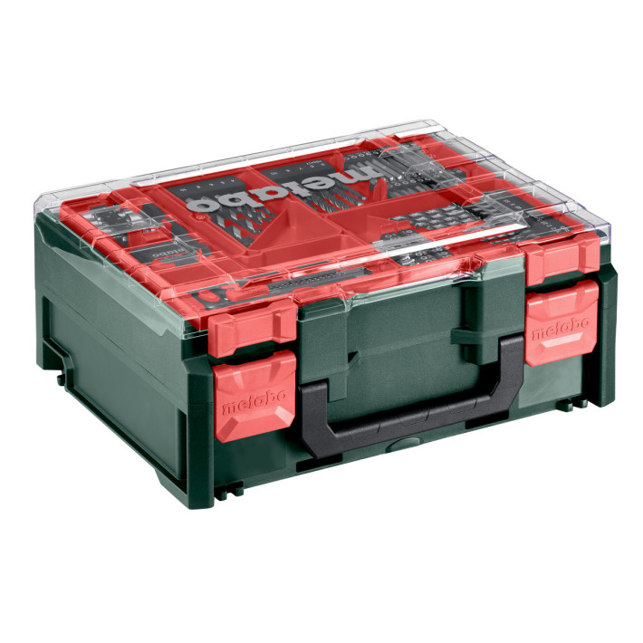 Акумуляторний ударний дриль 18V 2x2Ah LiPOWER; Зарядний пристрій SC 36; Пластиковий кофр; з пересувною майстернею із 78 компонентами SB 18 Set (602245710)