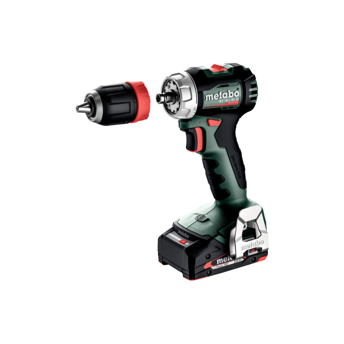 Акумуляторний дриль-шуруповерт BS 18 L BL Q 18V 2x2Ah LiPOWER; Зарядний пристрій SC 36; metaBOX 145 (613156500)