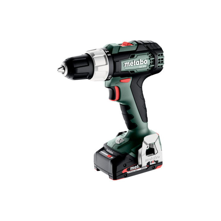 Акумуляторний ударний дриль 18V 2x2Ah LiPOWER; Зарядний пристрій SC 36; metaBOX 145 SB 18 L (614053500)