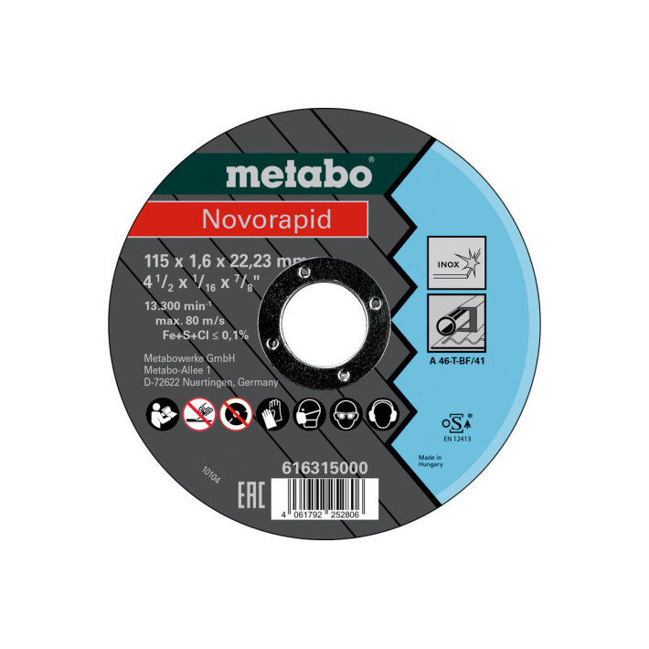 Novorapid 115 x 1,6 x 22,23 Inox, TF 41 (616315000)