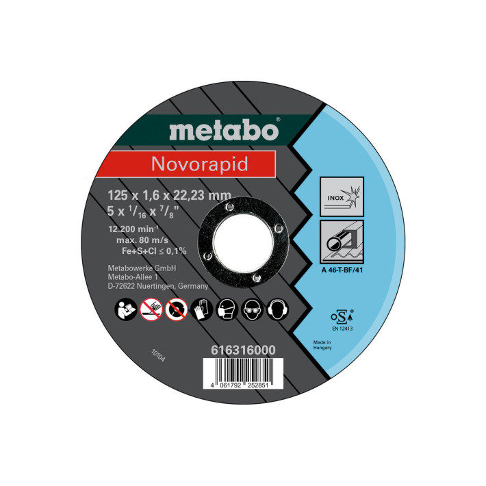 Novorapid 125 x 1,6 x 22,23 Inox, TF 41 (616316000)