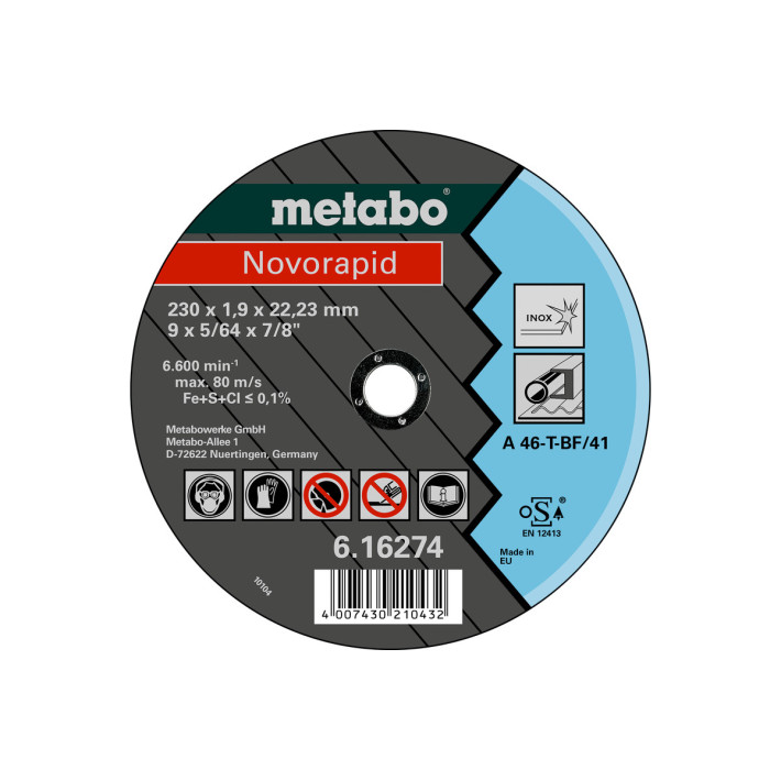 Novorapid 230 x 1,9 x 22,23 Inox, TF 41 (616274000)