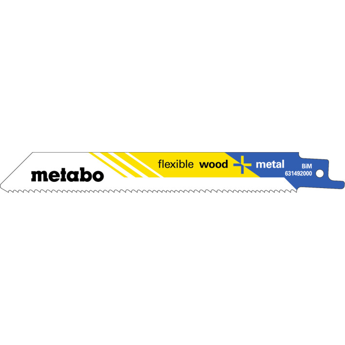 2 пилкових полотна для шабельних пилок «flexible wood + metal», 150 x 0,9 мм (631094000)