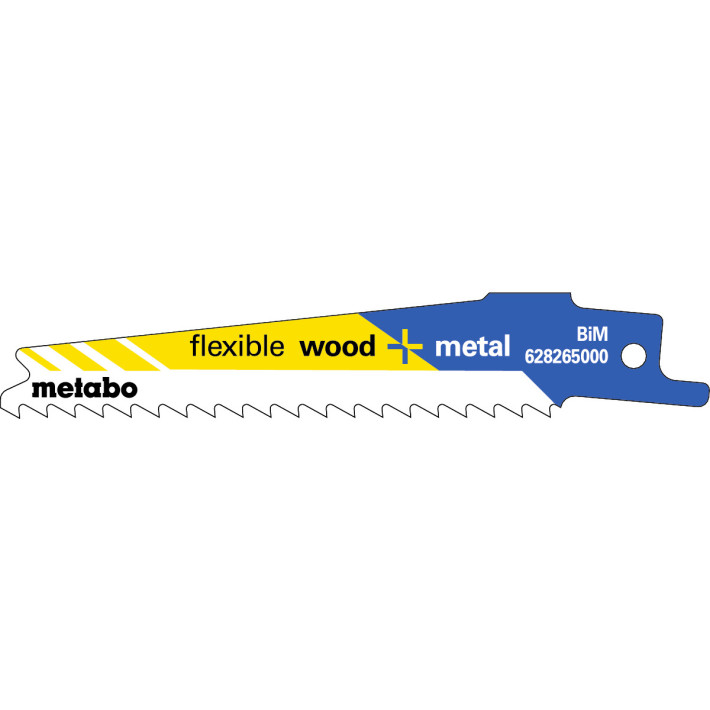 5 пилкових полотен для шабельних пилок «flexible wood + metal», 100 x 0,9 мм (628265000)