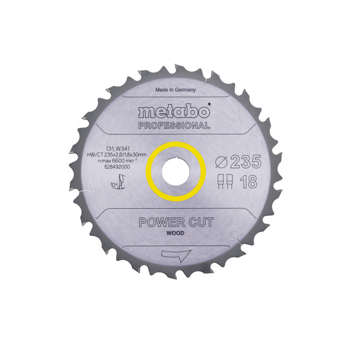Пилкове полотно «power cut wood — professional», 235x30 Z18 FZ/FA 10° (628492000)