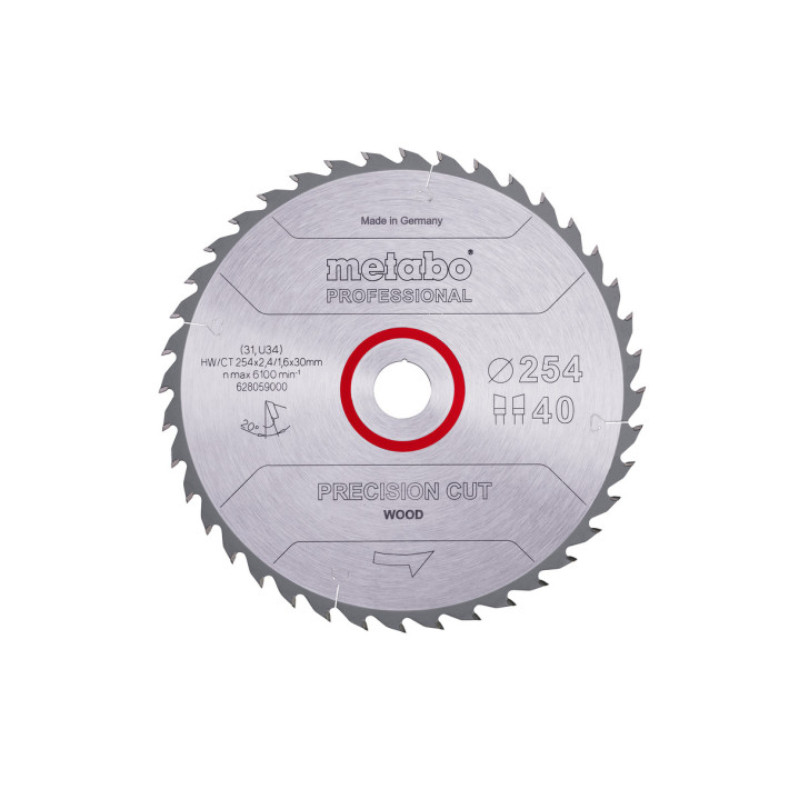 Пилкове полотно "precision cut wood - professional", 254x30, Z40 WZ 20° (628059000)