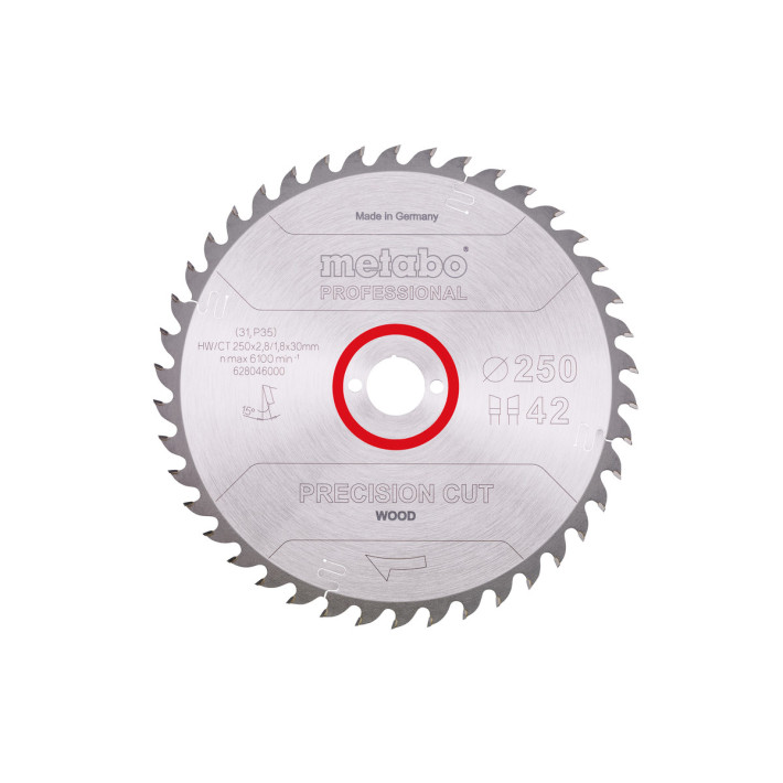 Пыльцевое полотно "precision cut wood - professional", 250x30, Z42 WZ 15° (628046000)