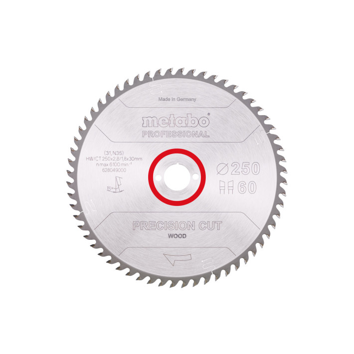 Пыльцевое полотно "precision cut wood - professional", 250x30, Z60 WZ 15° (628049000)