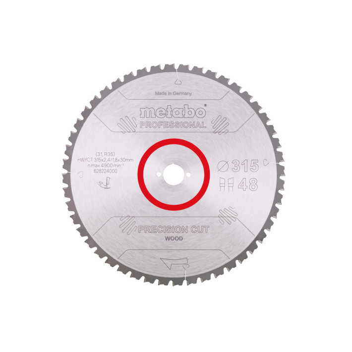Пилкове полотно "precision cut wood - professional", 315x30, Z48 WZ 5° neg. (628224000)