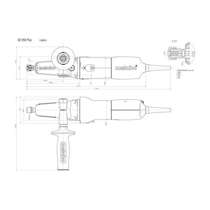 Прямошліфувальна машина GE 950 G Plus (картонна коробка) (600618000)