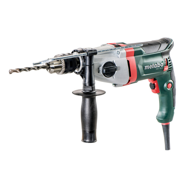 Ударний дриль SBE 780-2 з електронікою Vario (V),автомат. зап. муфта Metabo S-automatіc + metaBOX 145 L(600781510)