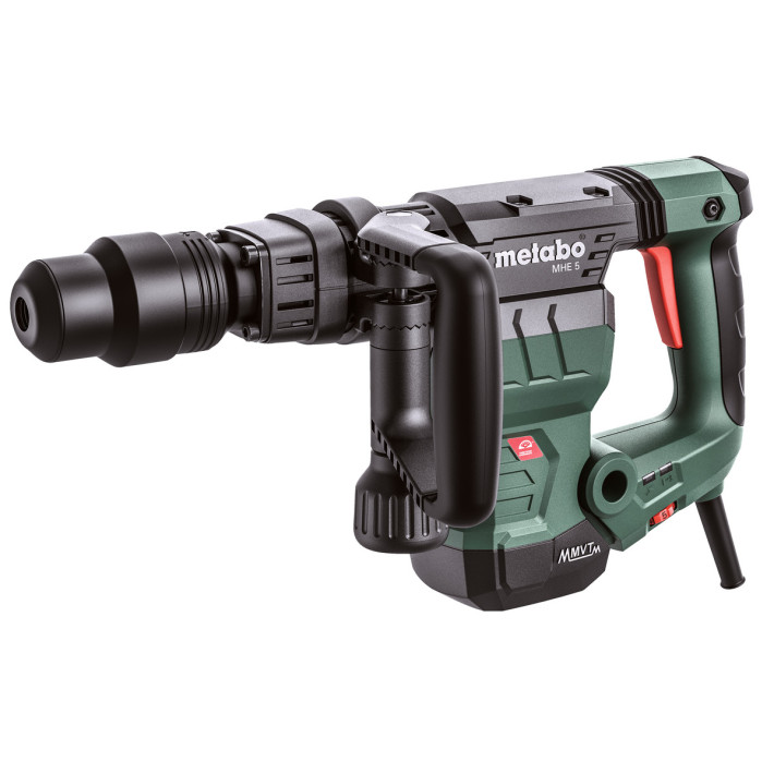 Відбійний молоток MHE 5 з системою сповіщення,індикацією та Metabo VibraTech (MVT),плавний пуск + пластиковий кофр (600148500)